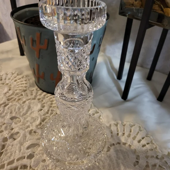 1  8" Waterford Crystal Alana Candlestick Candle holders - Picture 4 of 7